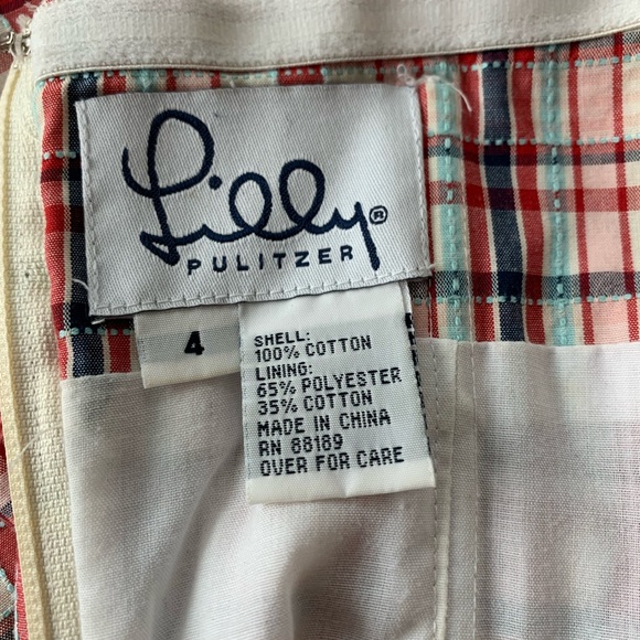 Lilly Pulitzer Plaid Strapless Dress - Picture 4 of 7